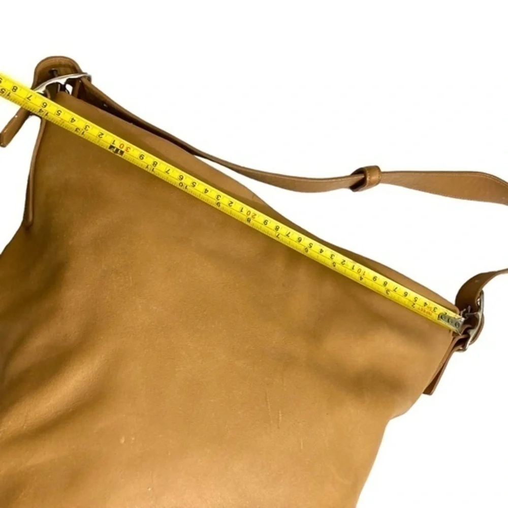 Coach vintage XL Leather Convertable Duffle Bag Tote Purse 9151 tan nickel